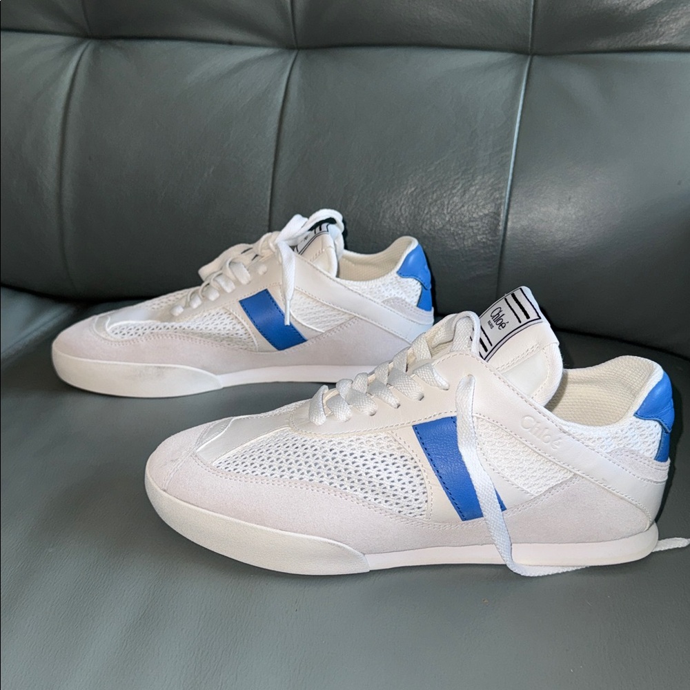 Chloe NWT Authentic Chloé Kick Leather & Mesh Sneaker - Picture 4 of 10